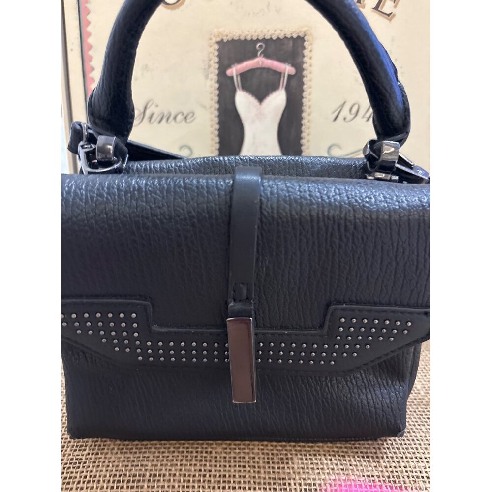 Danielle Nicole Black Faux Leather Small Studded … - image 6